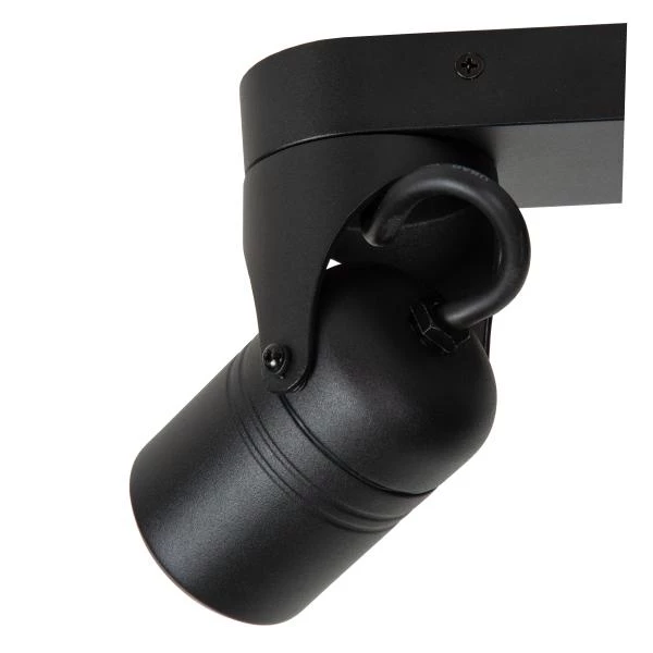 Lucide NIORT - Ceiling spotlight Indoor/Outdoor - 2xGU10 - IP44 - Black - detail 2